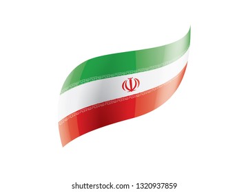 Iran flag, vector illustration on a white background