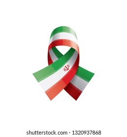 Iran flag, vector illustration on a white background