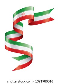 Iran flag, vector illustration on a white background