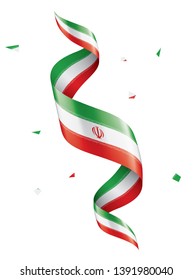 Iran flag, vector illustration on a white background