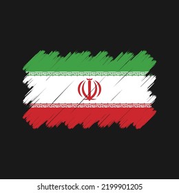 Iran Flag Vektor. Nationalflagge