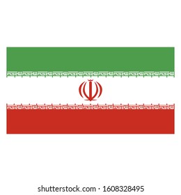 Iran flag vector on white background