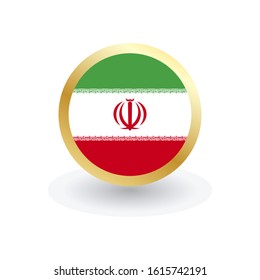 Iran Flag Vector Round Icon, can be used for independence or other events