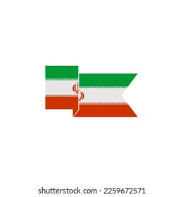 Iran flags icon set, Iran independence day icon set vector sign symbol