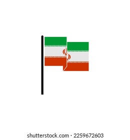 Iran Flaggen Symbol Set, Iran Unabhängigkeitstag Symbol gesetzt Vektorsymbol