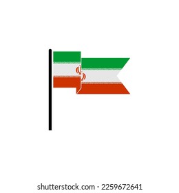 Iran Flaggen Symbol Set, Iran Unabhängigkeitstag Symbol gesetzt Vektorsymbol