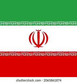 Icono de bandera de país cuadrado de Irán