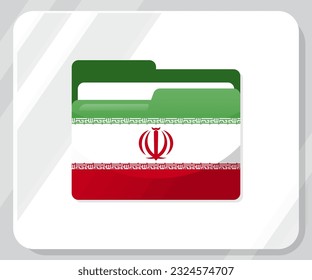 Iran Glossy Folder Flag Icon