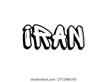 Iran graffiti word Vector fuente
Palabra de fuente del Vector en un fondo blanco