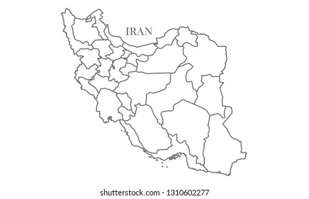 Iran gray line map