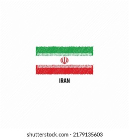Ilustración vectorial de la bandera de grifo de Irán