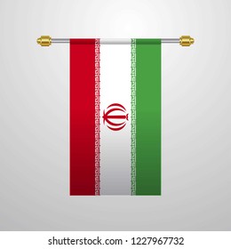 Iran hanging Flag