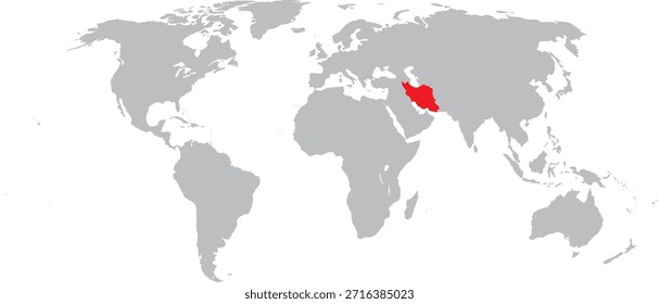 Irán destacado en el diseño del Vector del mapa mundial