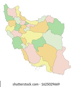 Iran - Highly detailed editable political map.