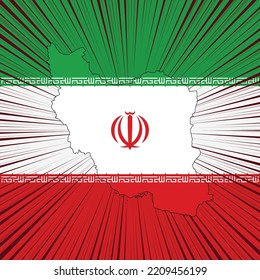 Diseño del mapa del Día de la Independencia de Irán