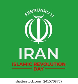 Iran Islamic Revolution Day banner. Iranian National holiday on February 11. Vector template for typography poster, flyer, etc