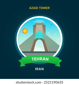 Iran Landmark Badge, Azadi Tower