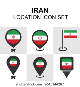Iran Location Icon Set Collection
