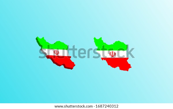 Iran Map 3d Icon Vector Illustration Stock Vector (Royalty Free ...