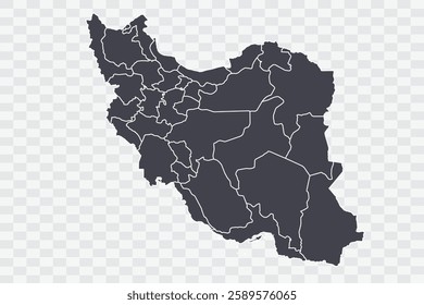 Iran Map Anchor Color on White Background quality files Png