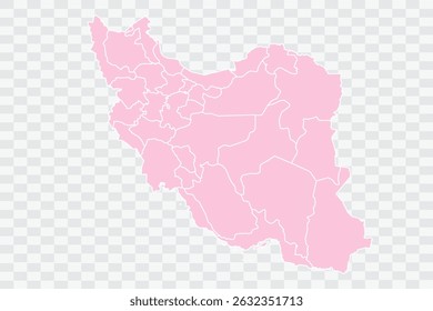 Iran Map Blush Color auf weißem Hintergrund Qualitätsdateien Png