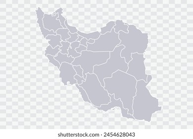 Iran Map Cloud Color on White Background quality files Png