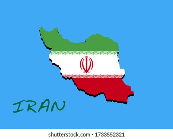 Ilustración vectorial del mapa de Irán