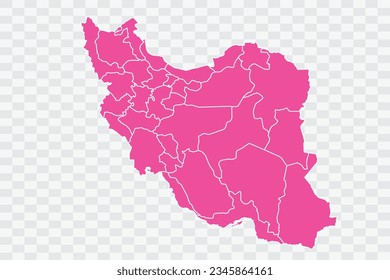 Irán Map Fuscia Color de fondo archivos png