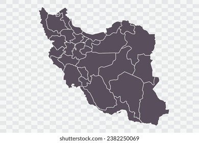 Iran Map Graphite Color on White Background quality files Png