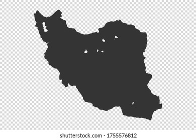 Mapa de Irán con tono gris sobre fondo png o transparente,ilustración,texturizado , Símbolos de Irán, iluminación vectorial	