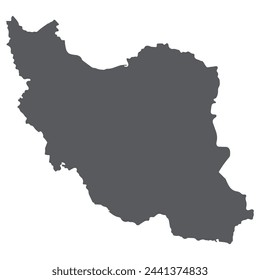 Iran map. Map of Iran in grey color