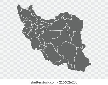Iran Map graue Farbe auf Hintergrund