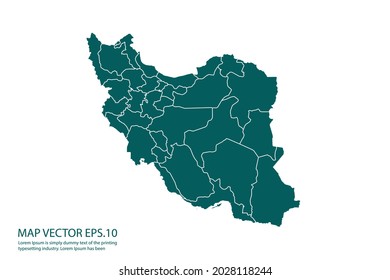 Iran map High Detailed on white background. Abstract design vector illustration eps 10