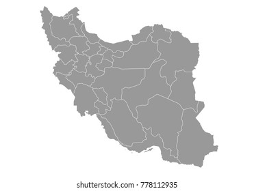 Iran Map High Detailed Vector Map Stock Vector (Royalty Free) 778112935 ...