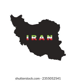IRAN mapa icono símbolo de ilustración vector