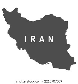Iran map isolated on transparent background. Black map for your design. Vector illustration, easy to edit.
