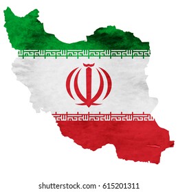 Iran Map National flag icon