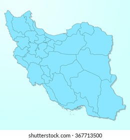 Iran map on blue degraded background vector