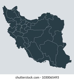 Iran map on gray background vector, Iran Map Outline Shape Gray on White Vector Illustration,
High detailed Gray illustration map Iran.