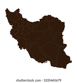 Iran map on white background vector.