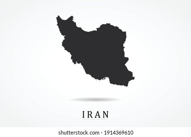 Iran Map on white background - Vector illustration eps 10