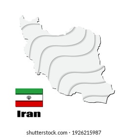 Mapa de Irán sobre fondo blanco. ilustración vectorial.