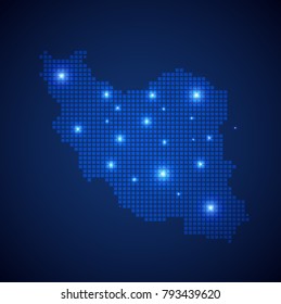 Iran map page symbol for your web site design Iran map logo, app, UI. Wire frame 3D mesh polygonal network line, design sphere, dot and structure. Iran map.vector illustration eps 10