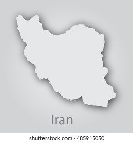 Iran map in paper cut style.Abstract modern design background. Vector illustration EPS10