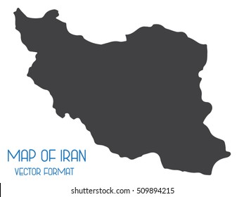 Iran Map Silhouette Vector Illustration Stock Vector (Royalty Free ...