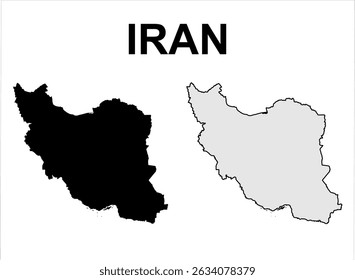 Ilustración de diseño de Vector de mapa de Irán.