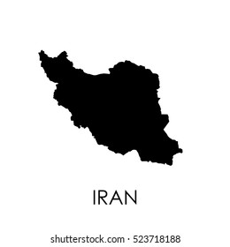 Iran Map White Background Stock Vector (Royalty Free) 523718188 ...