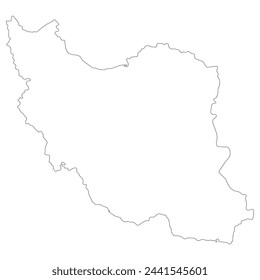 Iran map. Map of Iran in white color