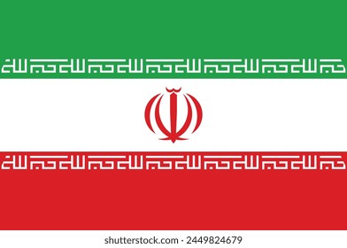 Iran National Flag Design vector