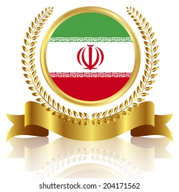 Iran national flag frame